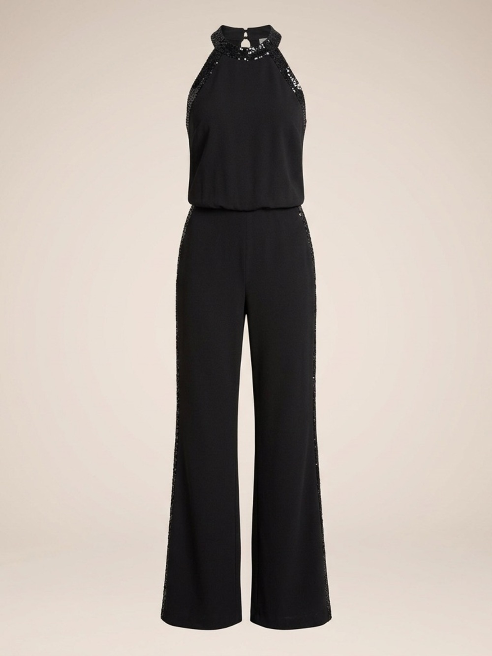 NWT  Rachel Zoe Jumpsuit Womens Size 4 Black Sequin Open Back MSRP $565